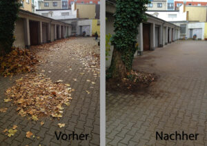 Laubberäumung_vorher-nachher